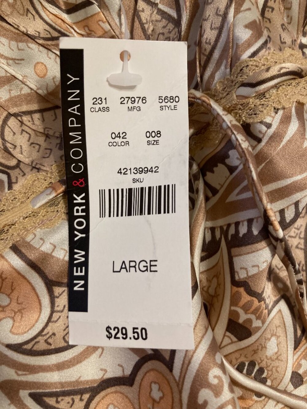New York & Company silk camisole top size large - Picture 4 of 4